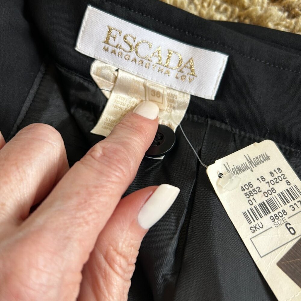 NWT ESCADA Women's Rock Skirt in Black Size 6 Brand New with Tags! $525 - Picture 7 of 12